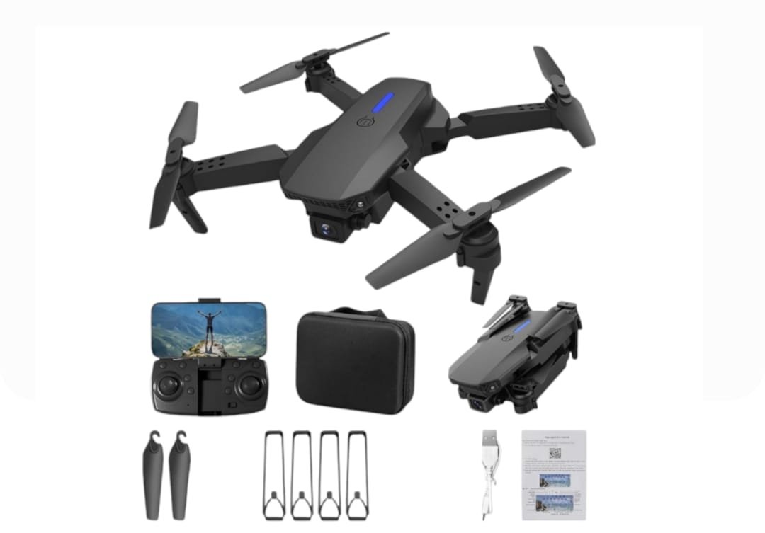 Dual camera drone with 720p camera live video, wifi drone for adults with wide angle camera long flight time (1 piece)