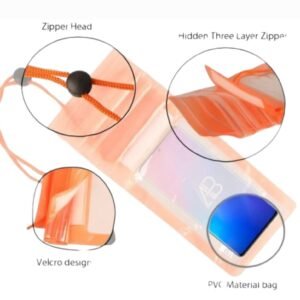 Waterproof underwater PVC pouch for cellphones, multicolour (1 piece)