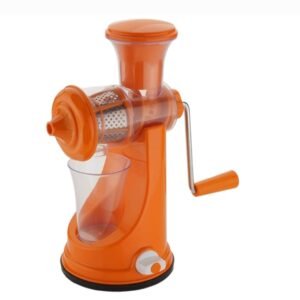 Big size manual juicer for fruits and vegetables with steel handle, multicolour (1 piece)