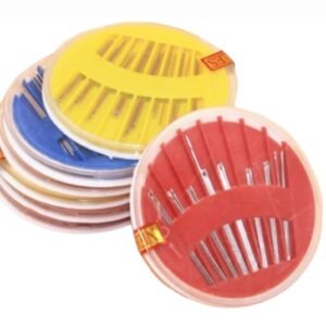 24 hand sewing needles, steel and nickel plated with dispenser (pack of 1)