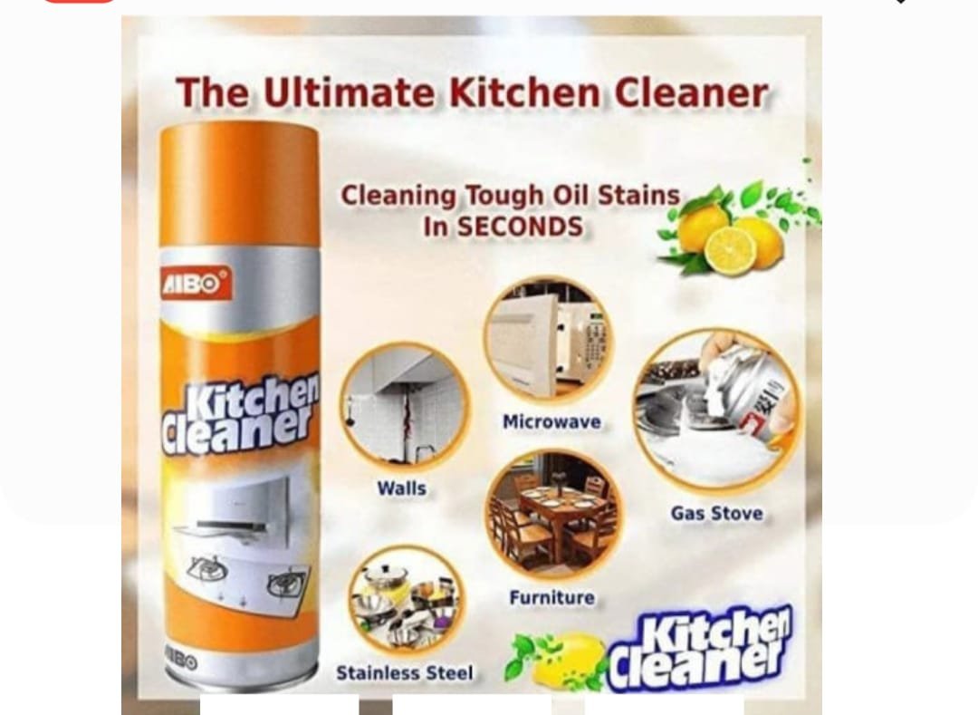 Kitchen cleaning spray for kitchen, chimney, sink, grill, exhaust fan& more, non-toxic& non-flammable (1 piece 500ml)