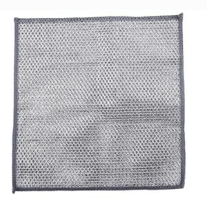 Double layer aluminium wire mesh scrub cloth for cleaning cooktop, dishes, sinks etc (1 piece)