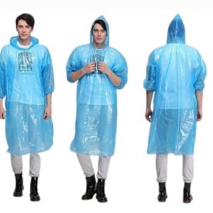 Easy to carry emergency waterproof raincoat pouch, multicolour (1 piece)