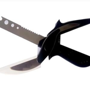 Stainless steel 4 in 1 clever cutter, black (1 piece)