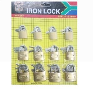 Iron lock card (12 locks) 25.32 & 38mm