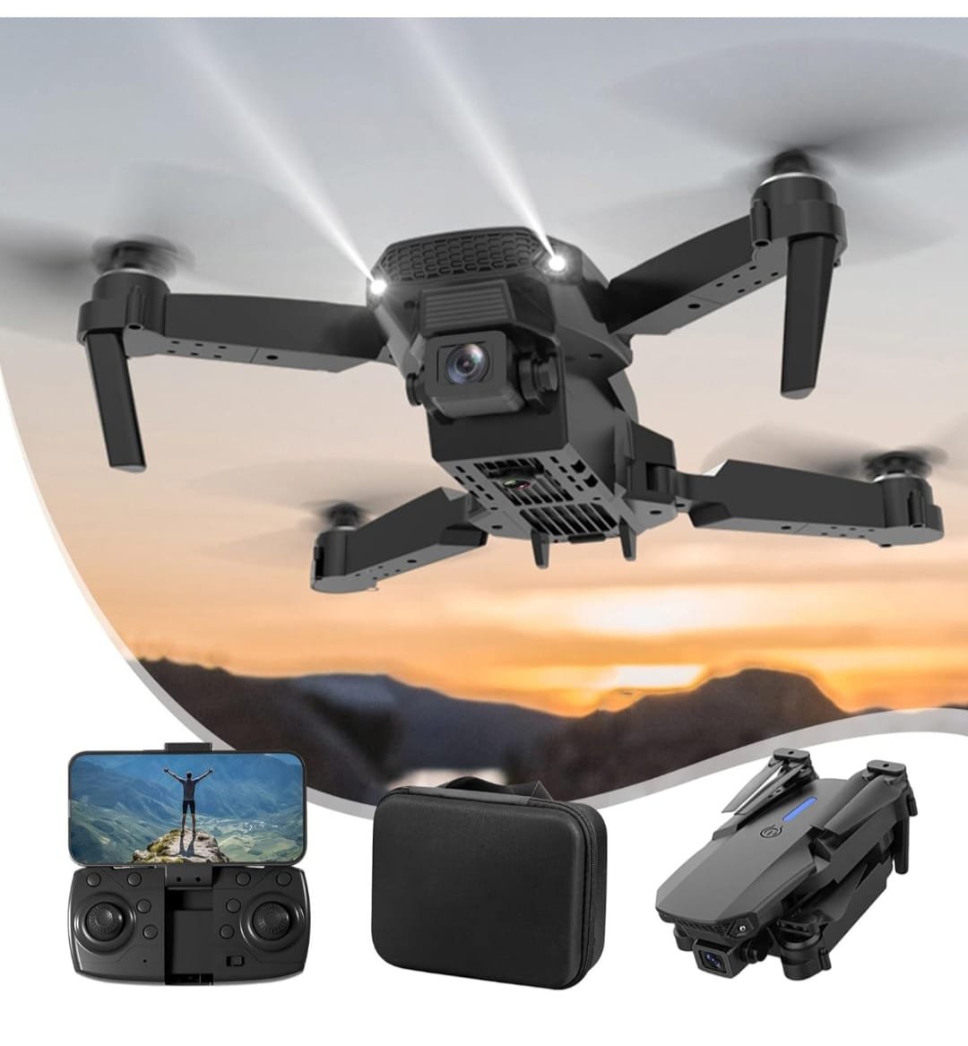 Dual Drone Camera Drone With 720p Camera Live Video, Wifi Drone For Adult With Wide Angle Camera Long Flight Time (1 piece)