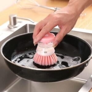Plastic Cleaning Brush With Liquid Soap Dispenser (1 piece)