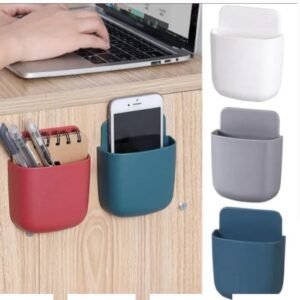 Wall mounted storage box for mobile, keys, charger, remote etc, multicolour (1 piece)