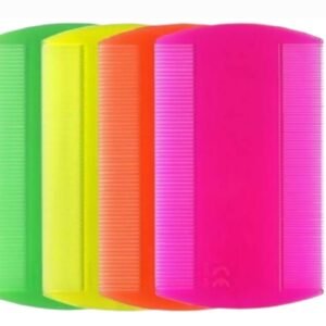 Double sided nit comb for head lice detection comb multicolour (1 piece)