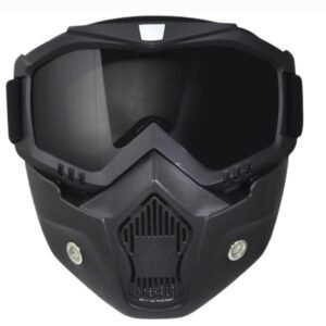 Unisex adult goggle mask for open face and half face helmet (1 piece)