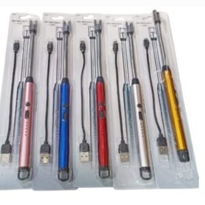 360 degree flexible rechargeable electric kitchen lighter for gas, candle etc. multicolour (1 piece)