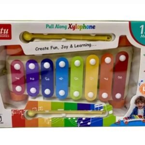 Classic xylophone with wheels for rotation for kids (1 piece)