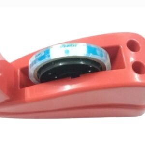 Plastic tape dispenser for 1 inch tape (1 piece) with free half inch tape